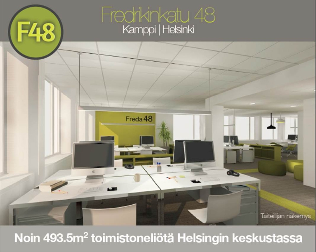 vapaa toimistotila helsinki keskusta fredrikinkatu 48